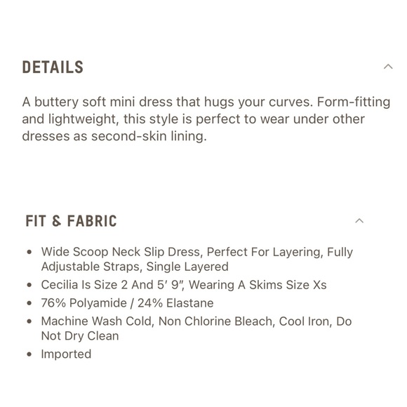 NWT Skims Fits Everybody Slip Dress in Onyx Women’s Sz M - Picture 9 of 9